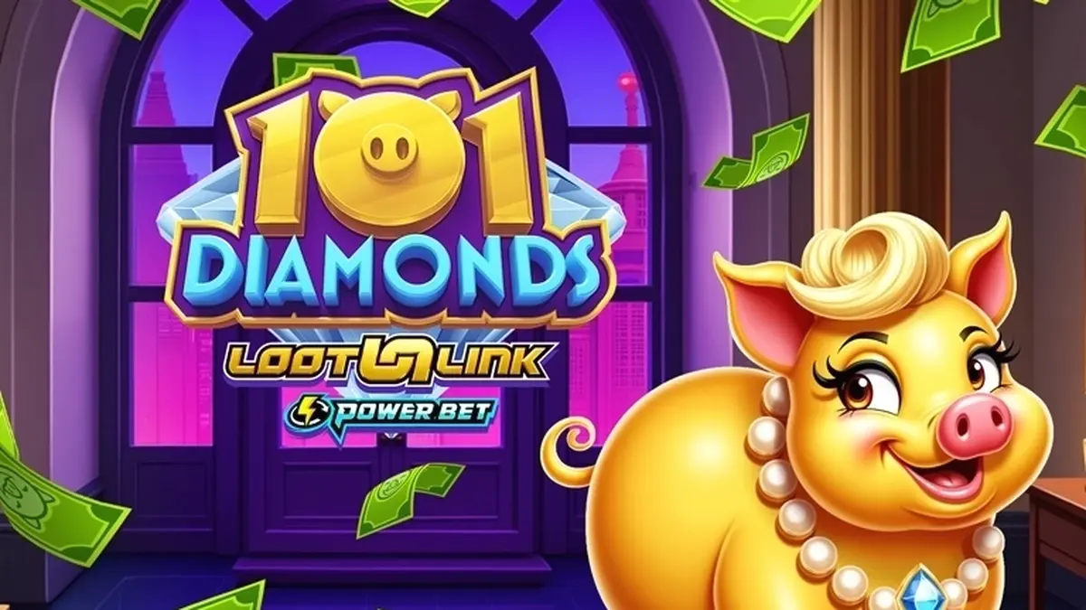 Tampilan antarmuka permainan slot 101 Diamonds